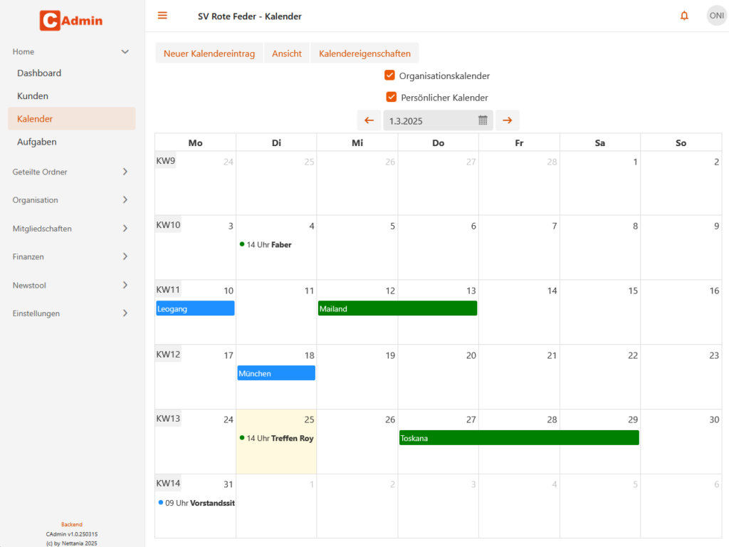 cadminCalendar